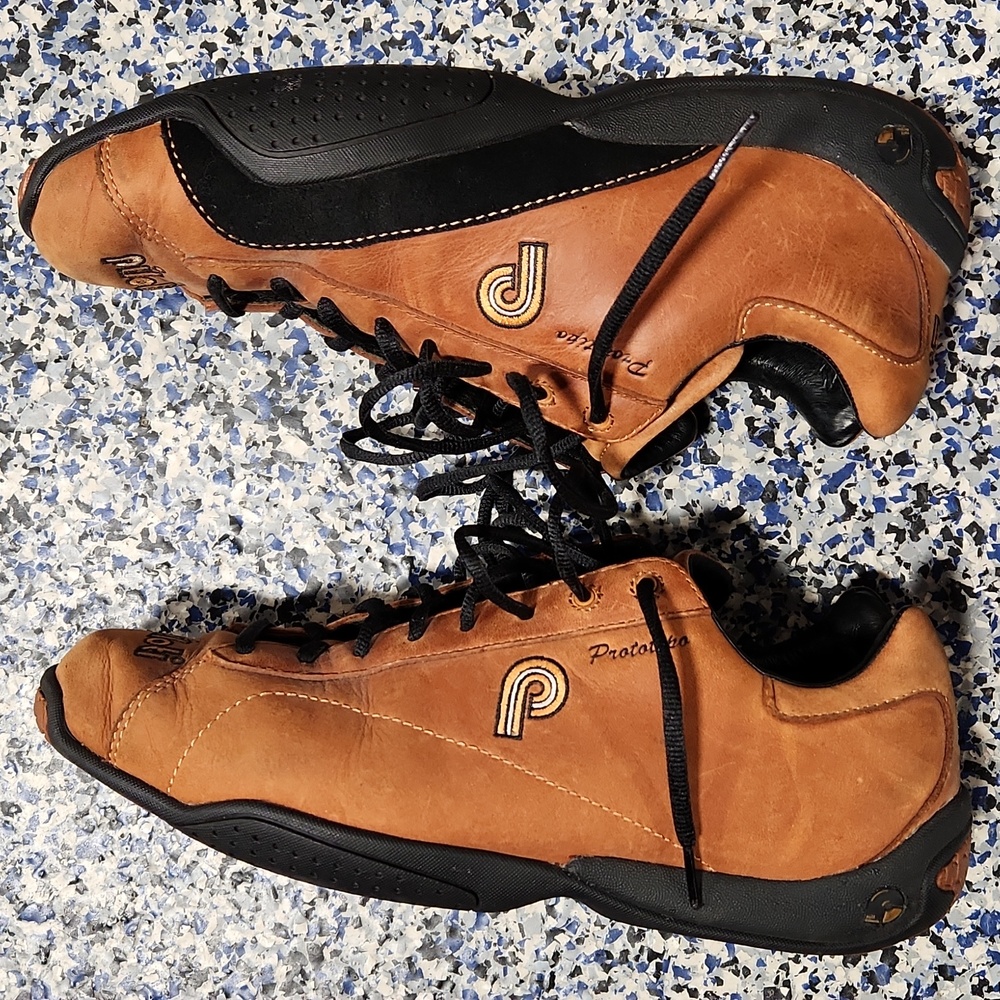 Piloti Leather Brown Sneakers, US 9.5 Mens